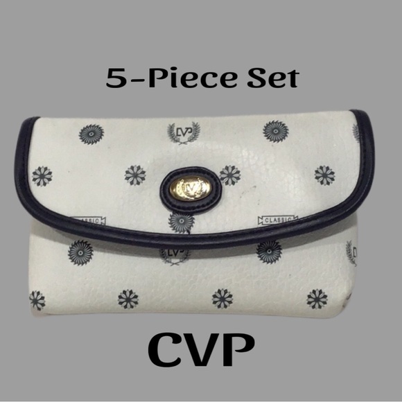 Vintage CVP Clutch Pouch Lot: Coin Pouch, Card Holder, Checkbook Cover, Key Fob - Picture 1 of 9